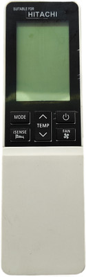 Harsh Enterprises AC-236 Compatible for Hitachi Split/window AC remote control Slide down  AC Remote control with Battery Free Hitachi Remote Controller(White, Black)