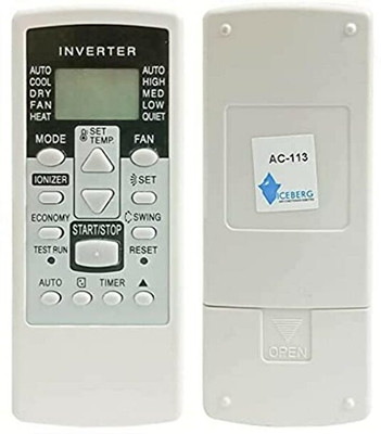 LUNAGARIYA AC Remote No.113, Compatible with  AC Remote Control O GENERAL Remote Controller(White)