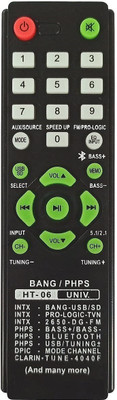 HDF Remote Control Compatible for Philip &Intex Home Theater Tv Remote With NonVoice Compatible for Philip & Intex Home Theater Sound Bar - HT06 IT26504040F INTBang Philips & Intex Sound Bar Remote-Please Match The Image With your Old Remote Controller(Black)
