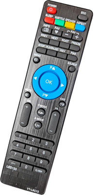Ehop Videotex-53 Compatible Remote Control for  LED LCD TV Videotex Remote Controller(Black)
