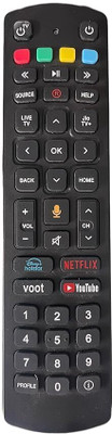 TTH with Bluetooth Jio Remote for Fiber Set top Box with Voice Command Jio, Jio TV, With Voice Function, Jio TV DTH, Jio DTH Remote Controller(Black)