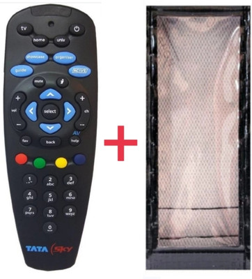 Ethex C-31 New TvR-107jadu Remote With cover compatible for Tata Sky , Tata play set top box remote Remote Controller(Black)