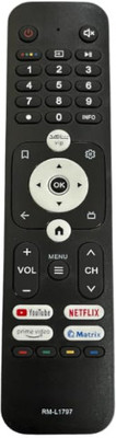Tke HAIER RM L1797 LED LCD TV Remote Control(1124) Haier Remote Controller(Black)