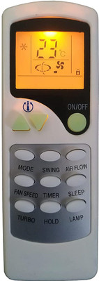 BhalTech 7B AC Remote Control with Display Light Compatible for Reliance Reconnect AC Remote with Backlight Remote Controller(White)