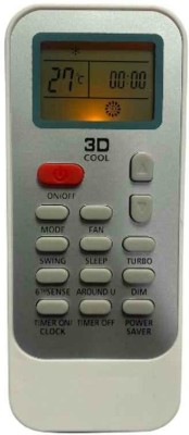 HDF Compatible for Whirlpool 3D Cool AC (129-LGHT) with Backlight Whirlpool 3D Cool AC Remote Controller(White)