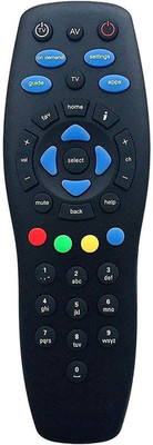 Rohit Electronics Remote Compatible with T a t a Sky SD/HD/HD+/4K DTH Set Top Box Tata Sky Remote Controller(Black)