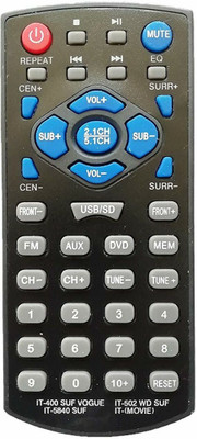 OG 3 IN 1 IT-400 SUF IT-502 WD SUF IT-5840 SUF Remote Compatible with INTEX HOME THEATER Remote Controller(Black)