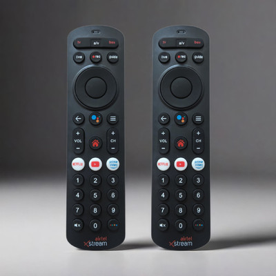 Narayan enterprises Compatible Xstream Remote DTH Non Voice Function Airtel TV Remote Controller(Black)