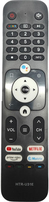 Harsh Enterprises Compatible for Haier google tv original HTR-U31 Suitable for L43FG, L50FG,32K7G Models 4K tv remote control with Free Battery Haier Remote Controller(Black)