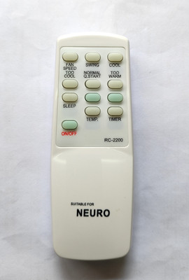 Harsh Enterprises Azone-54B Rediem Key Compatible for Neuro Split/window AC remote control Suitable for  AC Remote control with AAA Battery Free Neuro Remote Controller(White)