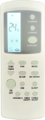 LipiWorld 210O (3D AIR) 6th Sense AC Remote With Display Light (Old Remote Exactly Same Remote Will Only Work) Compatible For Whirlpool AC Remote Controller(Grey)