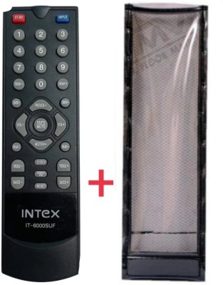 Ethex C-28 New TvR-48 Remote With cover (Remote+Cover) Tv Remote compatible for Intex Smart led/lcd Tv Remote Control Remote Controller(Black)