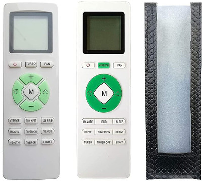 BhalTech 233 233A AC PU Leather Case Cover Perfect Fitting Specially Designed Protective Remote (Only Remote Cover) Pls Check Your Remote Dimensions Compatible Lloyd AC Remote Controller(Black)
