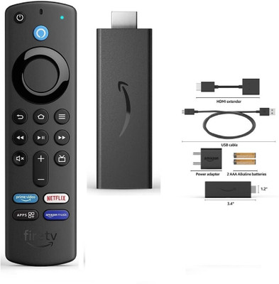 Advik AD12345878 HD streaming device | Now with App controls Alexa Voice Control Device Remote Controller(Black)