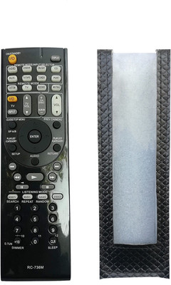 LipiWorld RC-736M Remote Control (Remote with Cover) AV Receiver for  ONKYO Remote Controller(Black)