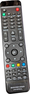 Ehop 6IN1 Compatible remote control for Smart TV 3204 3250 3254 3201 3253 3214 Intex Remote Controller(Black)