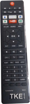Tke VU  Smart TV Remote Control VU Remote Controller(Black)