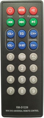 BhalTech RM-D1226 CAR Player Universal Remote Control Compatible For KY-009 KY-003 DY-001 RD-002 KY-001 DVD/CD/MP3/Audio CAR Player Remote Controller(Black)