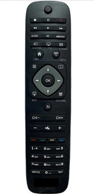 HopShop URC119 Led/Lcd tv remote Compatible For  Led tv remote control Philips Remote Controller(Black)