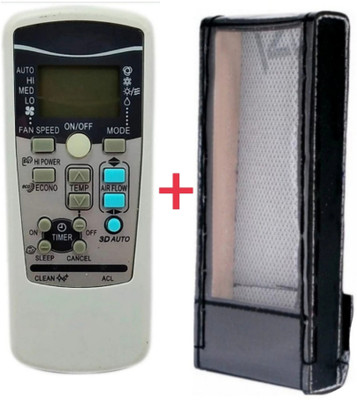 Ethex Remote+Cover) Ac Remote compatible for Mitsubishi Ac With PU Leather Protective Cover( EXACTLY SAME REMOTE WILL ONLY WORK) Remote Controller(Black)