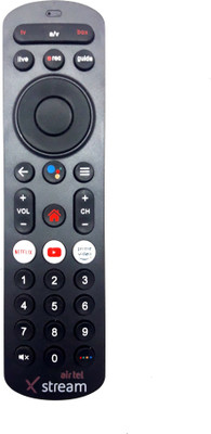 PMRK BEST IN BEST Xstream Set top Box Compatible Best Quality Remote With Full Working Airtel Xstream Set top Box, Airtel Xstream Set top Box Remote Controller(Black)