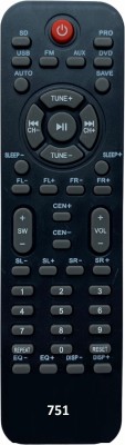 Upix 751 (12 in 1) Home Theatre Remote Compatible for Conic, Beston, Deltron, Hybon Home Theater (EXACTLY SAME REMOTE WILL ONLY WORK) Remote Controller(Black)