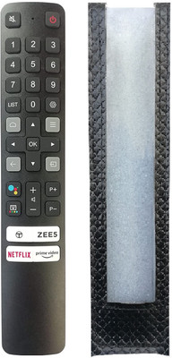 LipiWorld Remote with Cover Led TV Remote with Netflix Function (with Voice Function) Compatible For TCL TV Voice Remote Controller(Black)