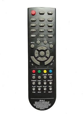 Rohit Electronics XCS13 16in1 Set Top Box Remote Compatible For VASAI,SUBODHYA,D-B-JEE,PUNE,SCPL CABLE (EXACTLY SAME REMOTE WILL ONLY WORK) Remote Controller(Black)