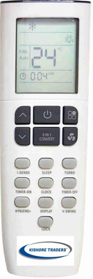 Kishore Traders Compatible Remote Control For  Godrej 5IN1 Convertible AC Godrej Ac Remote Controller(White)