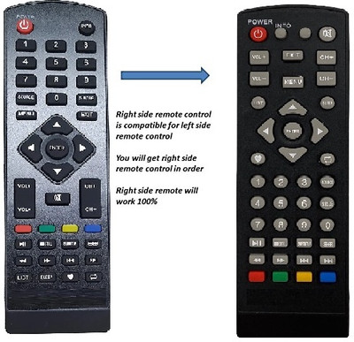 SHIELDGUARD Remote Control No. 496 Compatible for LED TV Micromax Remote Controller(Black)