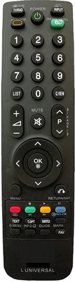 Nij RMU-124 TV Compatible for LED LCD  TV Remote Control LG Remote Controller(Black)