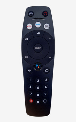 LipiWorld TAS-V2 Set Top Box Remote Control (Pairing Required) (with Voice) Compatible For Tata Sky Binge Set Top Box Remote Controller(Black)