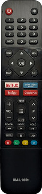ERNIL Compatible Remote control for Smart LED/UHD 4K TV (NO Voice Function) SKYWORTH, Motorola, Nokia Remote Controller(Black)