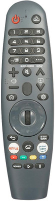 MASE Without Voice Replacement MAGIC VU, LLOYD, BPL, HYUNDAI, AMSTURD, INTEX, VISE, RE-CONNECT Remote Controller(Black)