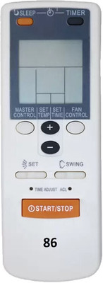 RESORB RE 86 AC Remote Compatible with /Window AC Remote Control Compatible for O General Air Conditioner Remote Controller(White)