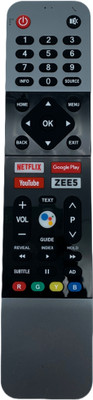 NixGlobal RML1659 Remote with Voice Control Function Compatible with MOTOROLA / SKYWORTH / THOMSON 4K SMART LED LCD TV Remote Controller(Black)