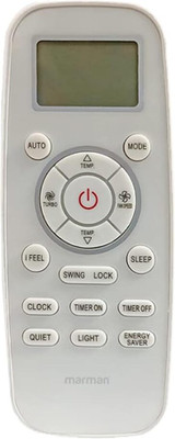 Marman Compatible with Blue Star AC Remote Control Model 197A Suitable for 1|1.5 |2 Ton Window and Split AC- Match Remote Key by Key With Existing Blue Star Air Conditioner Remote Controller(White)