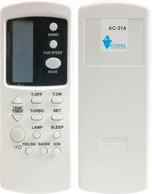 TVE Suitable for 1 1.5 2 ton Split or Window ac - Match Exactly with Old Model VOLTAS, Model 31 Remote for Better Performance Remote Controller(White)