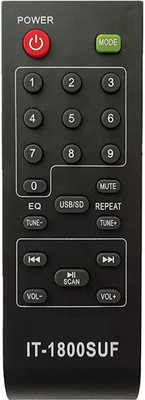OG IT-1800 SUF Remote Compatible with INTEX HOME THEATER Remote Controller(Black)