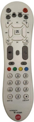 Tke Videocon d2h Remote Original Old Model Set Top Box(098) VIDEOCON Remote Controller(White)
