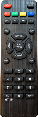 MechFox Home Theatre Remote Control Compatible Multimedia Speaker| HT-1L | Zebronics ZEBHT16 Remote Controller(Black)