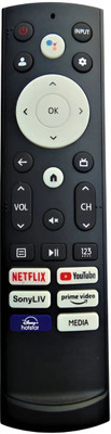 HICLE TV Series Universal IR TV Remote for ERF3T920H–Netflix,YouTube,Prime Keys Hisense, LED/4K Smart TVs Remote Controller(Black)
