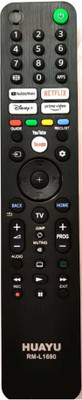 RISHI ENTERPRISES REMOTE IS COMPATIBLE FOR SMART LED / LCD TV REMOTE WITHOUT VOICE COMMAND (1690) SONY Remote Controller(Black)