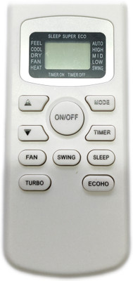 Harsh Enterprises AC-116 Compatible with Whirlphool AC Whirlpool Split/window Ac remote Control 6th sense with AAA Battery Whirlphool Remote Controller(White)