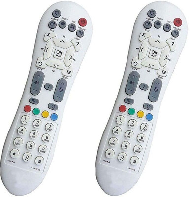 HDF (Pack of 2 - Combo Offer) Videocon D2H TV Remote Controller(Both White)