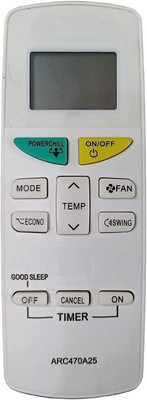 NixGlobal 132 DAI-KIN AC Remote Compatible with DAIKIN 1 / 1.5 /2 TON AC Remote Controller(White)