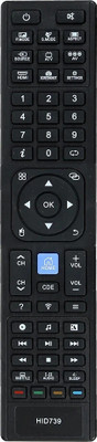 RESORB LED 538 Remote Control Compatible 739 LED remote for CloudWalker LED/LCD TV Remote Controller(Black)
