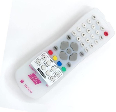 ERHIndia Compatible and Suitable for Sun tv Plus Remote Direct Set top Box SUN Direct Remote Remote Controller(White)