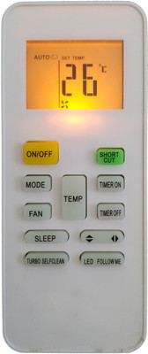 LipiWorld 142 AC Remote Control With Display Light Backlight Compatible For  Bluestar AC Remote Controller(Grey)
