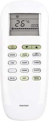 Marman Compatible with Videocon AC Remote Control Model 215 Suitable for 1 | 1.5 | 2 | Ton Split and Window AC- Match Remote Key by Key with Existing Videocon Air Conditioner Remote Controller(White)